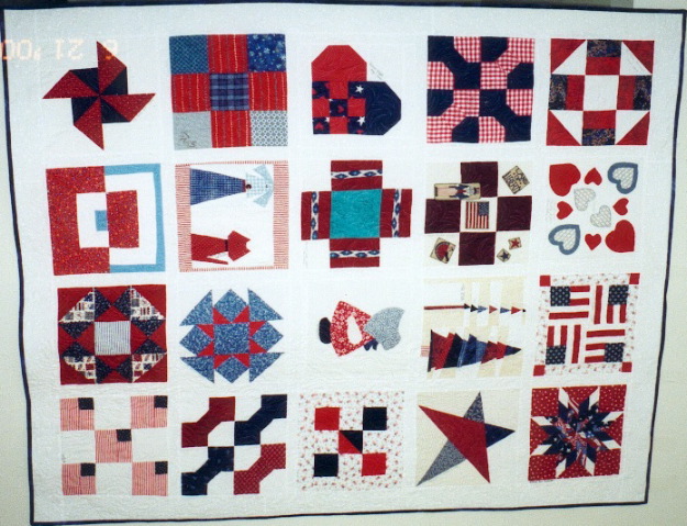 Community Project Quilt - Red, White and Blue Theme